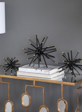 出口美国金属海胆几何桌墙面摆件