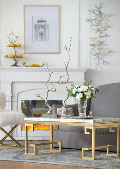 ABHOME Indian characteristic imported hammered aluminum hand-hammered branch bird ornaments soft decoration designer window display