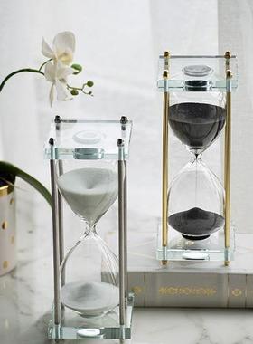 沙漏摆件会所轻奢复古计时器