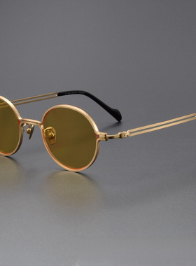 复古圆形太子镜超轻纯钛墨镜高清超清尼龙镜片男女太阳眼镜ZY0057