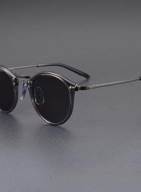 增同永款手造中金李湘陈奕迅墨镜GMS805纯钛超轻梨形日式太阳眼镜