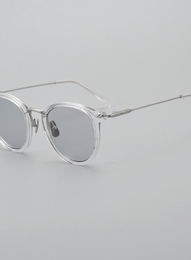 YELLOWS联名PULS余文乐YP透明墨镜Burton手工中金纯钛偏光太阳镜