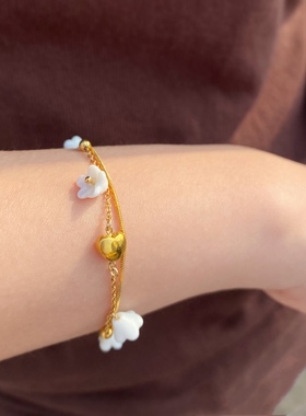 彩彩李心花怒放骨瓷手链轻奢森系
