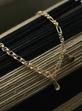 WAKI虎眼石链小众原创轻奢项链