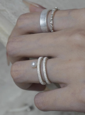 一寸十里纯银极简小众戒指