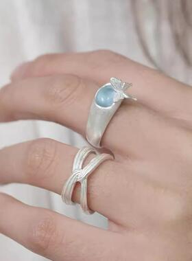 【川流 一寸十里】】纯银开口戒指极简气质小众复古原创设计