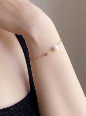 空气花球手链Caicailee925银镀金