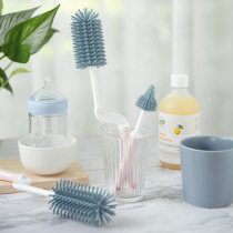 New Silicone Milk Bottle Brush 360 Degrees Rotating Baby Pacifier Brushed Milk Bottle Brushed Clean Cover Group Water Cup Cleaner