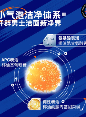 蓝系小蓝鞋男士洗面奶专
