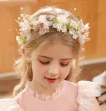 Детский аксессуар для волос для принцессы, корона, ободок, клипсы, в цветочек