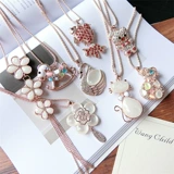 Ожерелье, детское мультяшное ювелирное украшение, длинный свитер, блестящая цепочка, подвеска для школьников, аксессуар