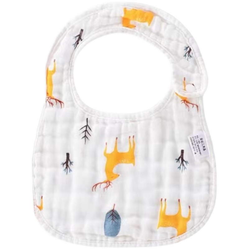 Baby bib pure cotton gauze saliva towel newborn male and female baby children waterproof anti-vomiting bib enlarged bib