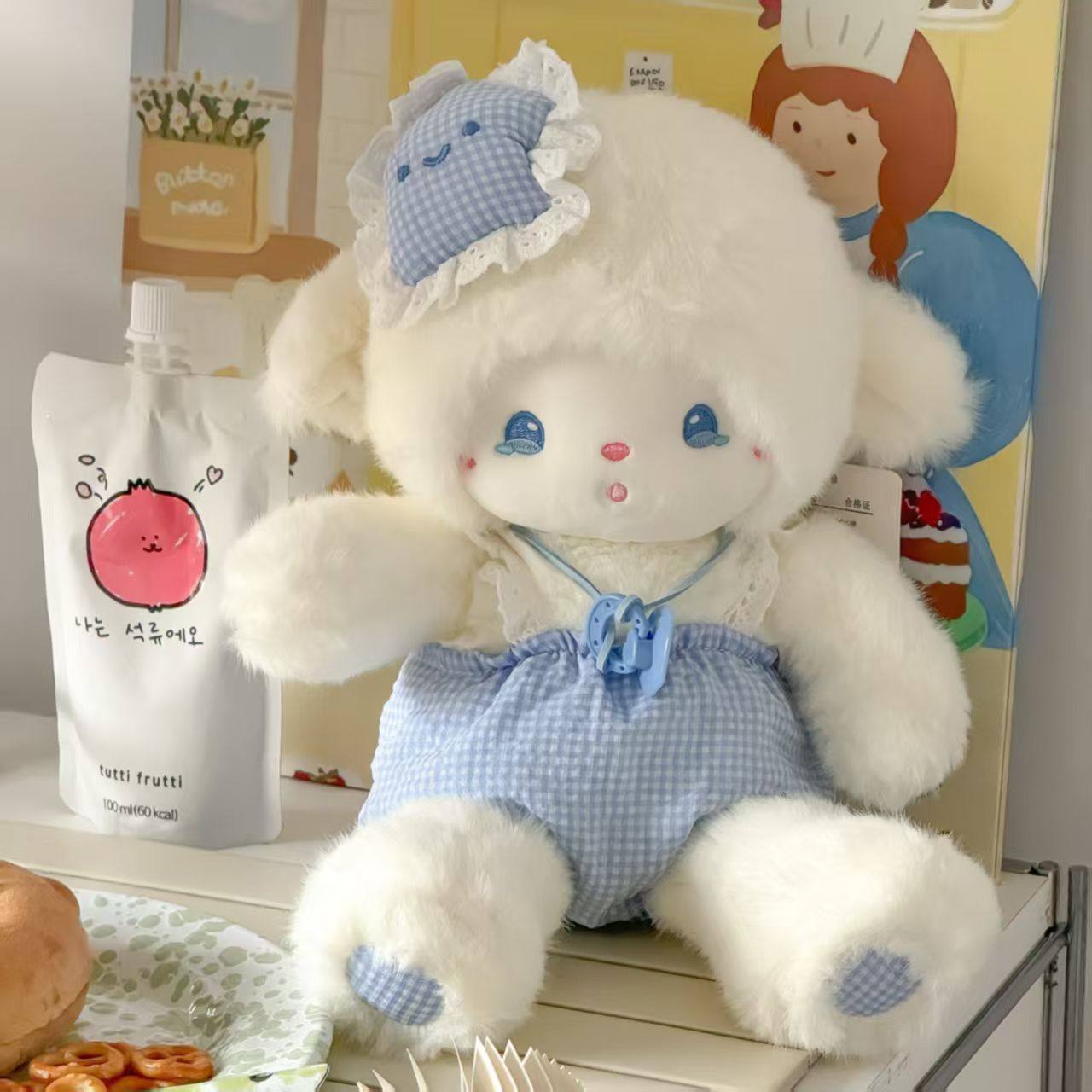 小羊玩偶奶嘴羊公仔可爱鼻涕瞌睡布娃娃女孩睡觉陪伴安抚生日礼物,淘宝优惠券,粉丝福利购,淘宝优惠卷