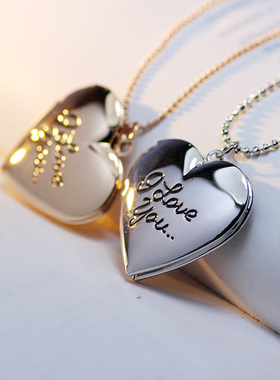 个性时尚吊坠字母I爱心铜可放