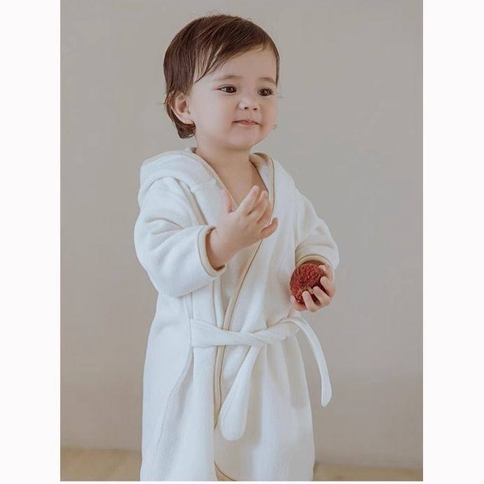 宝宝睡袍秋冬款2025新款洋气儿童秋装家居袍男女童简约法兰绒睡袍,淘宝优惠券,粉丝福利购,淘宝优惠卷