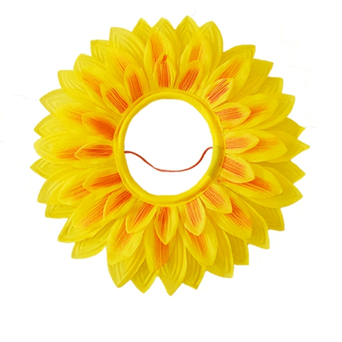 Подсолнечная головка набор солнечных цветочных лиц выставленные выступление подсолнечника спортивная встреча для головных уборов.