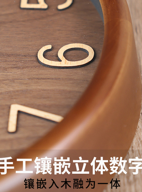 镶嵌字表盘纯实木榫卯框进口机芯