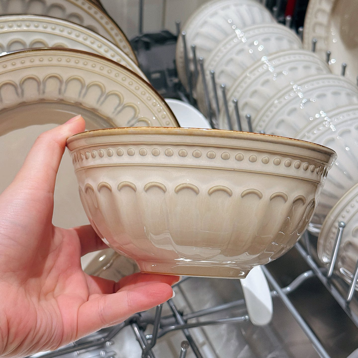 釉下彩2025新款碗碟套装家用法式窑变餐具乔迁送礼饭碗菜盘子组合