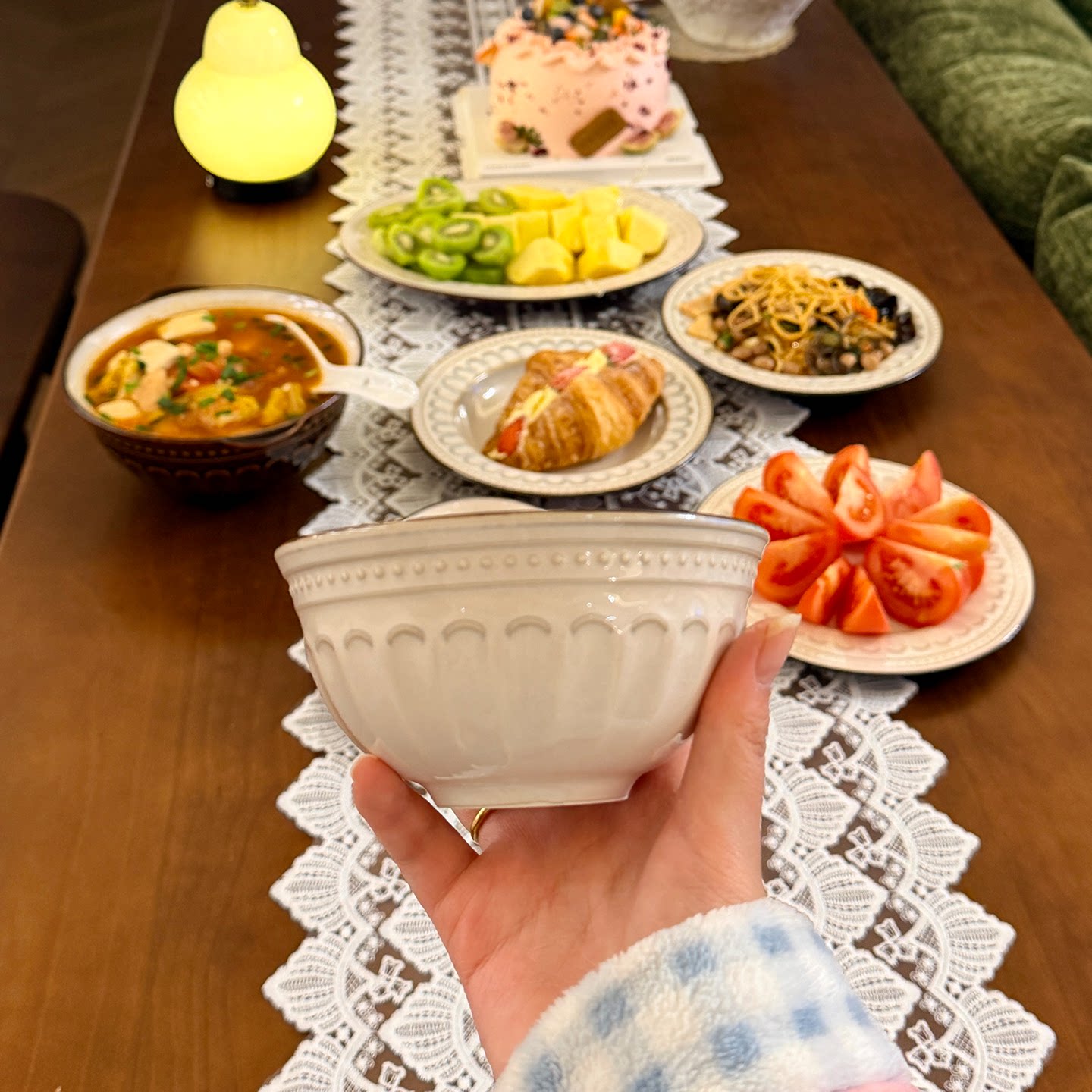 高温釉下彩2026新款法式餐具碗碟套装家用窑变釉碗盘乔迁送礼汤碗