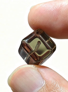 天然茶晶方糖珠子 浅色高透  双A级无棉无磕碰 DIY手工串珠隔珠