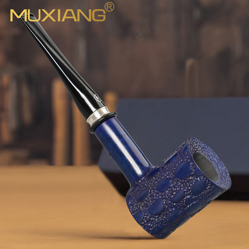 OLDFOX老狐狸石楠木烟斗锤子斗旱烟直式带过滤烟袋锅草丝烟斗男士 - 图2