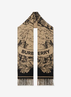 BURBERRY羊绒围巾香水礼盒双面