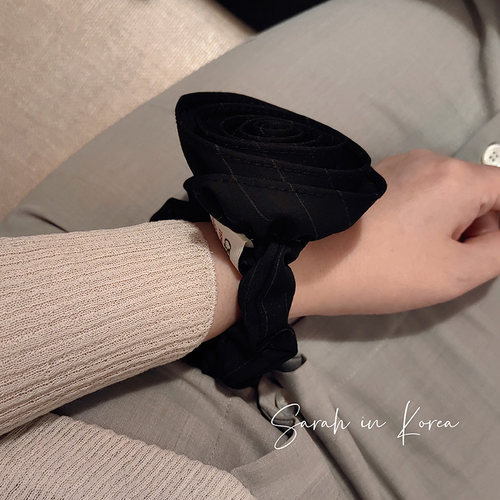 Sarah in Korea韩国 2025暗条纹花苞花朵立体发圈绳 店主自留推荐 - 图1