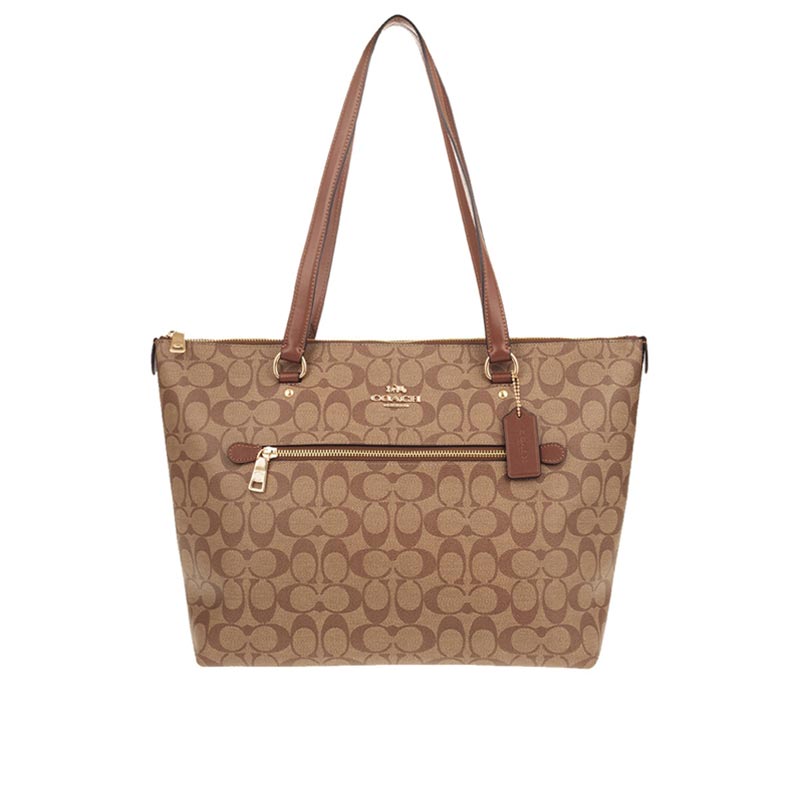 客邻尚品海外旗舰店COACH/蔻驰包包女士奥莱款大号PVC配皮单肩手提托特包796090