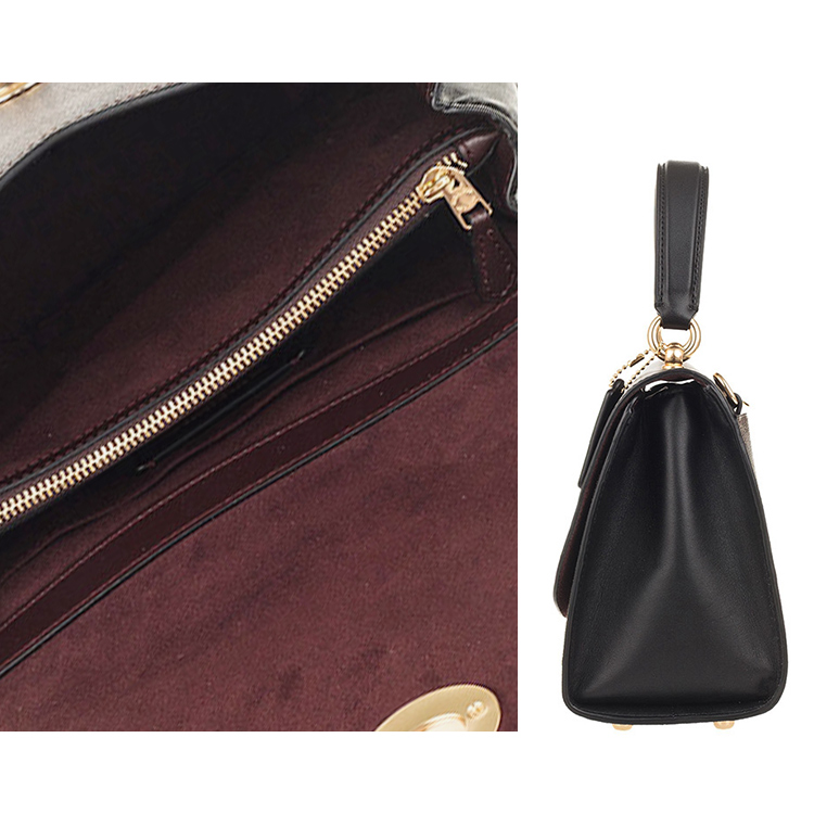 客邻尚品海外旗舰店COACH/蔻驰包包奥莱款小号女士PVC配皮单肩斜挎手提包766201