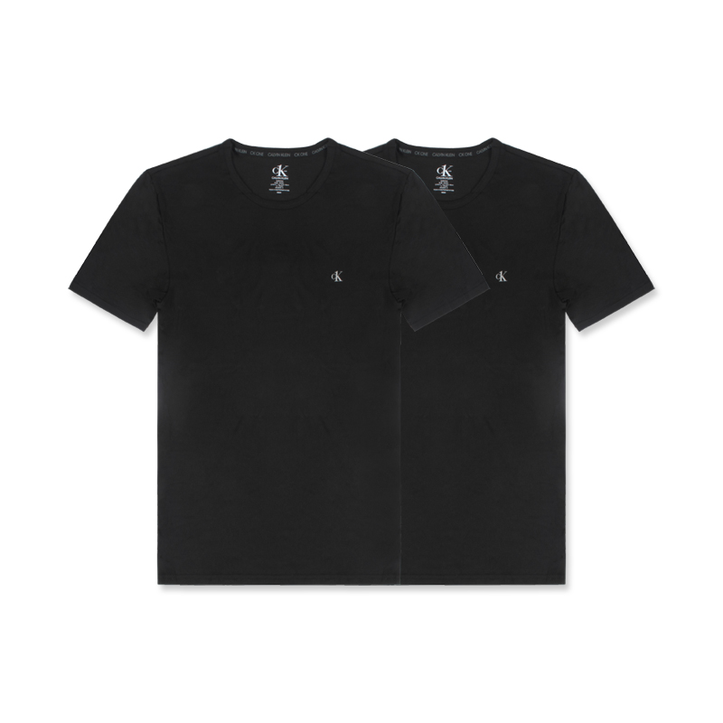 客邻尚品海外旗舰店Calvin Klein/CK 男士新款小logo纯色圆领短袖T恤两件装 NB2221A3