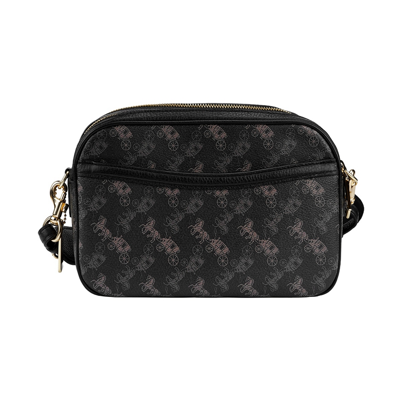 客邻尚品海外旗舰店COACH/蔻驰奥莱款女包马车logo印花PVC配皮单肩斜挎相机包包1