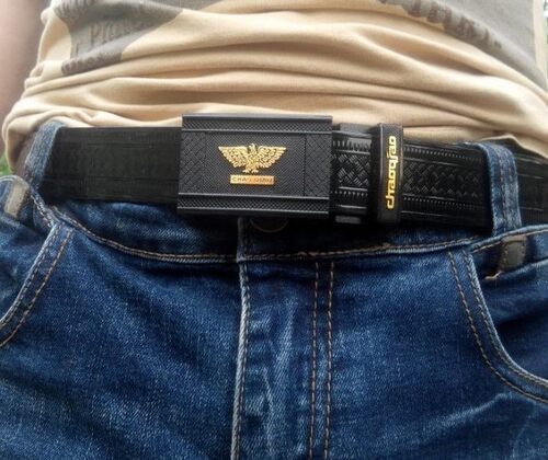 腰带 男自动扣无金属裤带防止金属过敏皮带过安检无铁百搭裤带女 - 图3