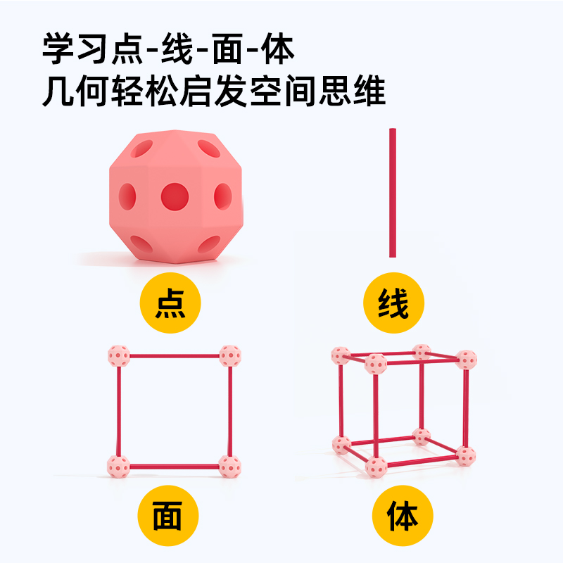 Pinwheel小小构建师儿童立体几何图形搭建空间思维训练积木 - 图3