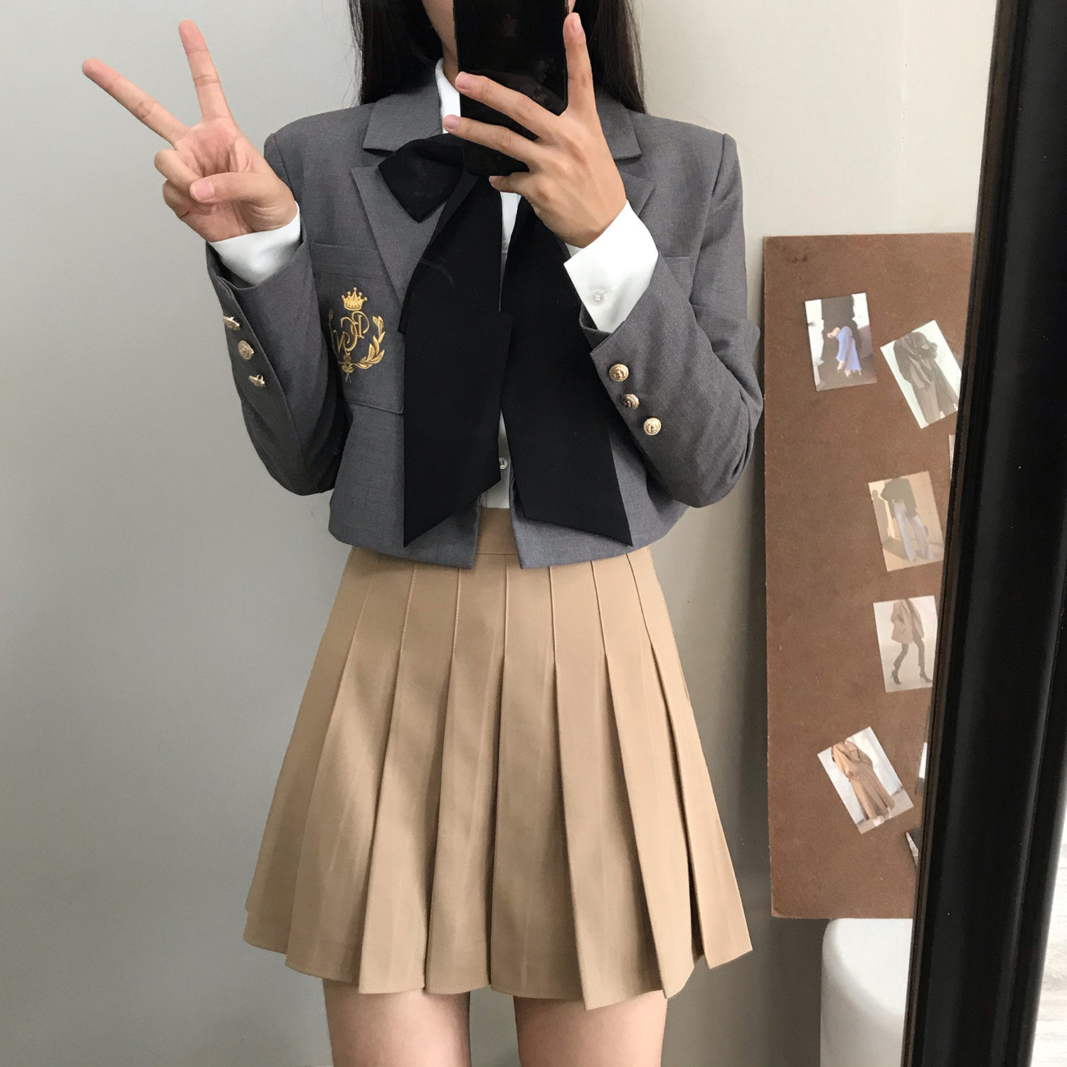 秋冬高腰a字百搭显瘦chic半身裙 oye半身裙