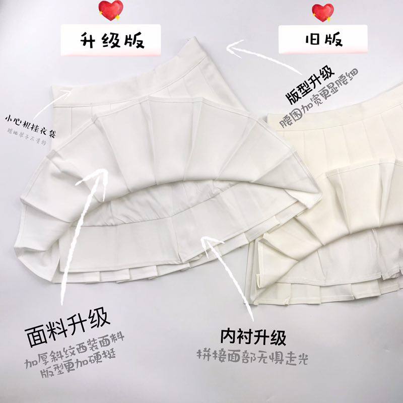 新款ulzzang软妹秋冬高腰百褶裙 oye半身裙