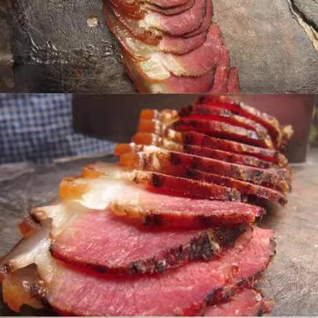 1斤湖南味烟熏腊肉 湖南特产湘西腊肉咸肉烟熏腊味 - 图0