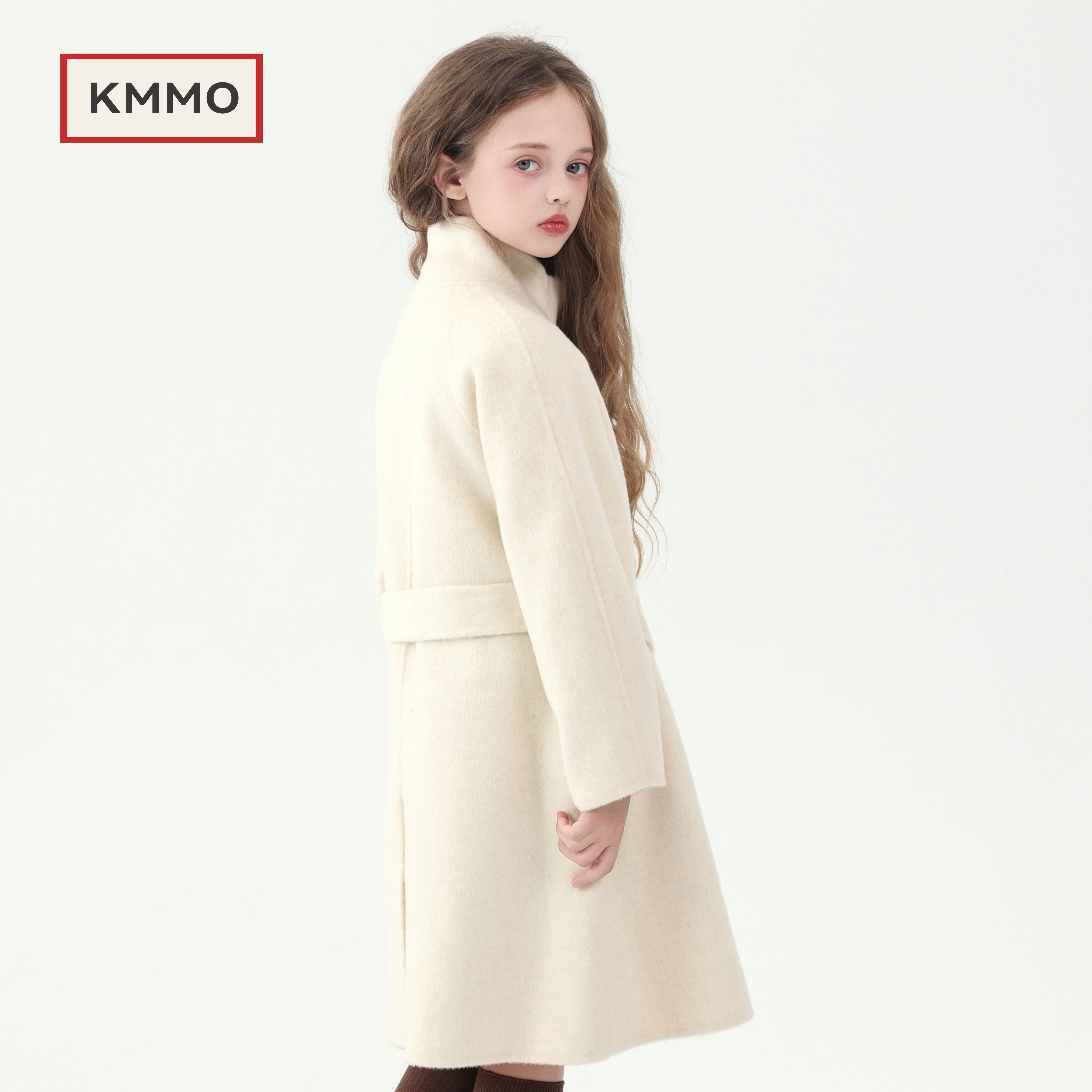 KMMO女童加厚毛呢大衣2025冬季新款儿童羊毛呢子外套双面羊绒童装,淘宝优惠券,粉丝福利购,淘宝优惠卷