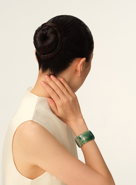 SUDROV素觉非洲翠宝石手镯窄版