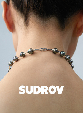 SUDROV素觉黑珍珠灯笼链项链