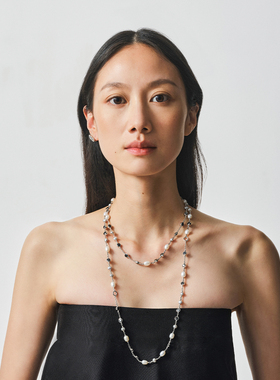 SUDROV素觉莫桑石珍珠项链