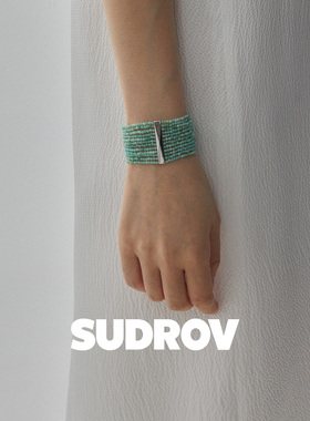SUDROV素觉925银祖母绿轻奢手链