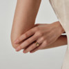 Sujue 2024 new minimalist design high-end 18K gold ring temperament light luxury ring for women