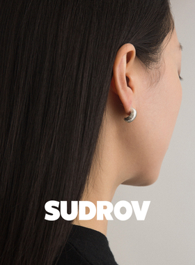 SUDROV素觉925银冷淡风女耳钉