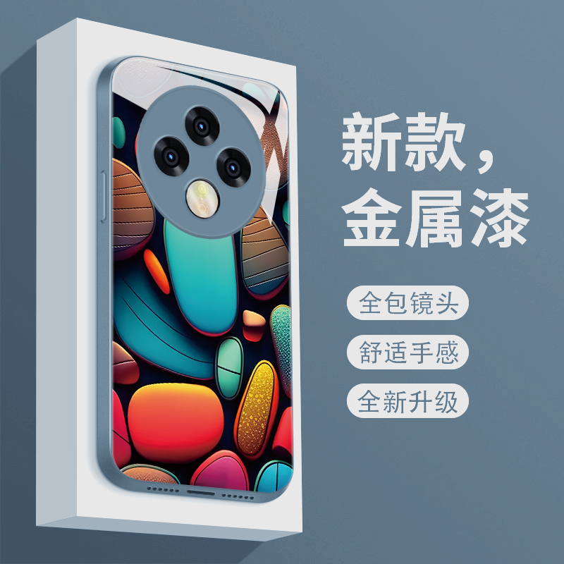 适用oppoa3pro手机壳新款液态玻璃OPPOA3PRO保护套个性创意绚丽石头0pp0a3por全包防摔PJY110潮牌简约男女款 - 图1