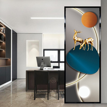 Painted Hyun Guan Art Glass Partition Screen Living Room Dry And Wet Separation Modern Simplicity Light And Luxurious Double Face Frosted Light Transmission