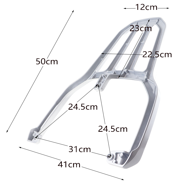 适用电动车绿源ZS60靠背S60-L后货架后尾箱载物备箱支架衣架加长 - 图2
