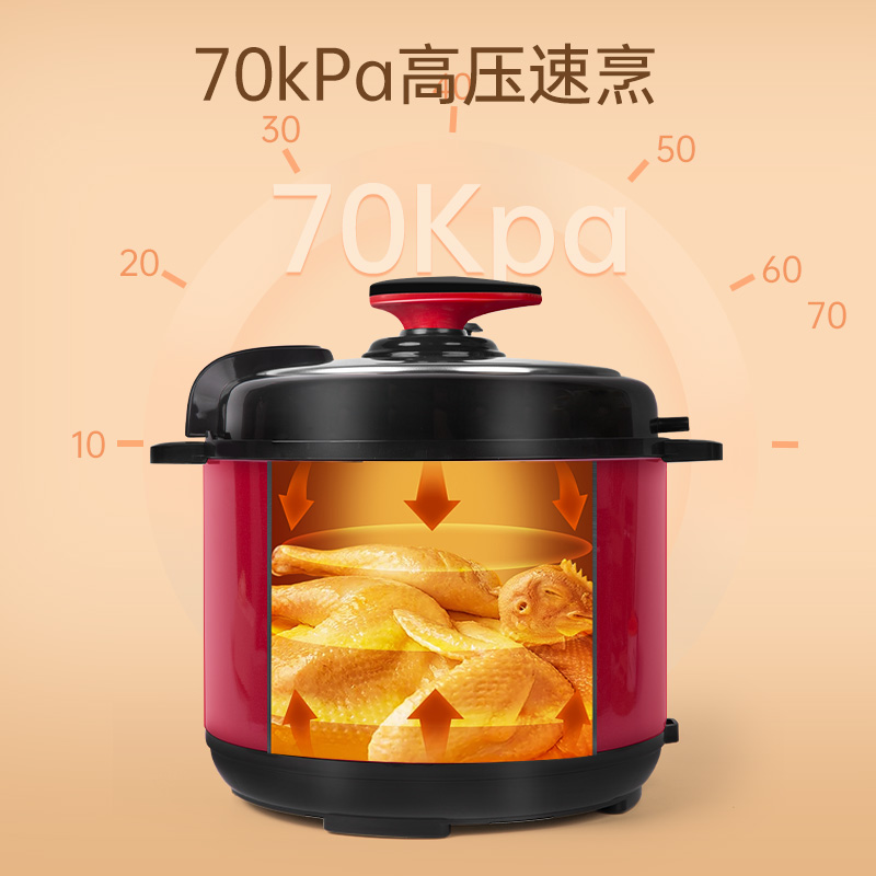 正品长虹电压力锅家用2.5L-4L-5L-6L双胆电饭煲智能预约电高压锅 - 图1