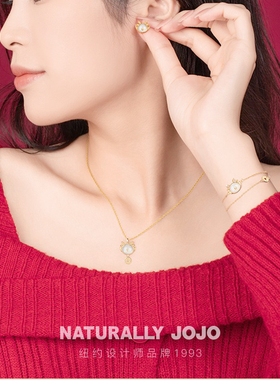 萌龙纯银和田玉项链女生