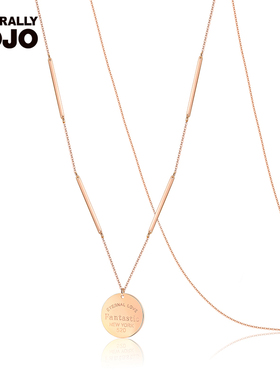 18k圆牌坠百搭硬币高端大气项链