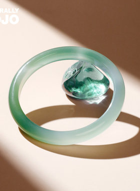 玉髓手镯冰种油青绿玛瑙女款